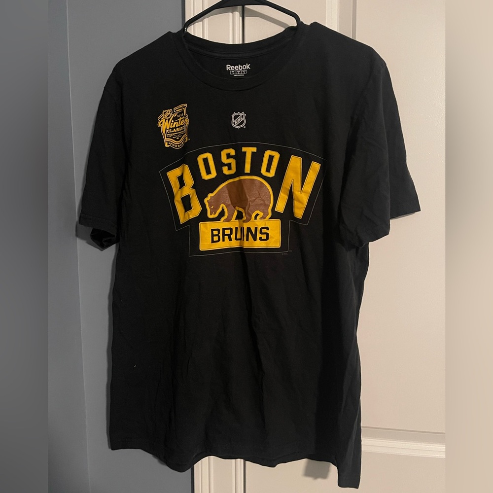NHL Reebok Boston Bruins Tuukka Rask 2016 Winter classic t shirt. Size Large.